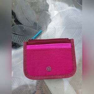 Lululemon Pink and Brown Wallet